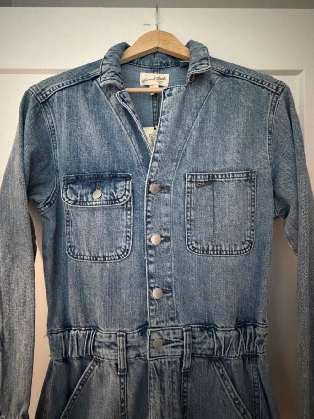 Universal Thread Denim Jumpsuit Utility Wide Leg Blue NWT - Picture 4 of 10